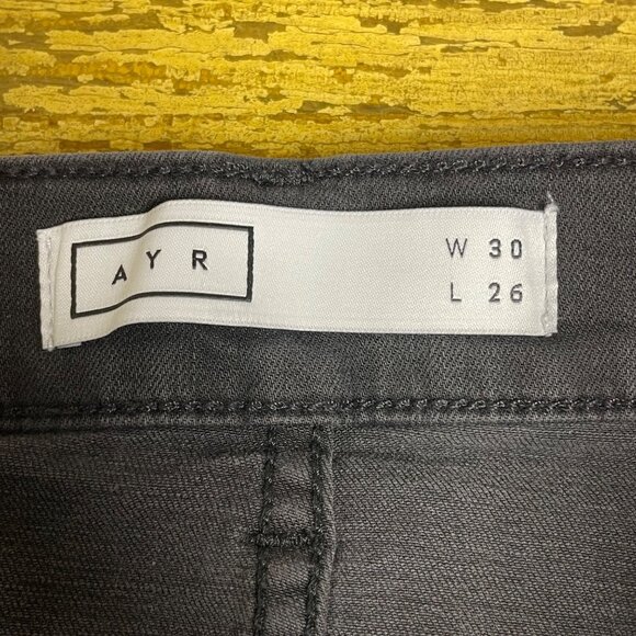 AYR The Riser High Rise Skinny Jeans Black Sz 30x26 - Picture 7 of 7